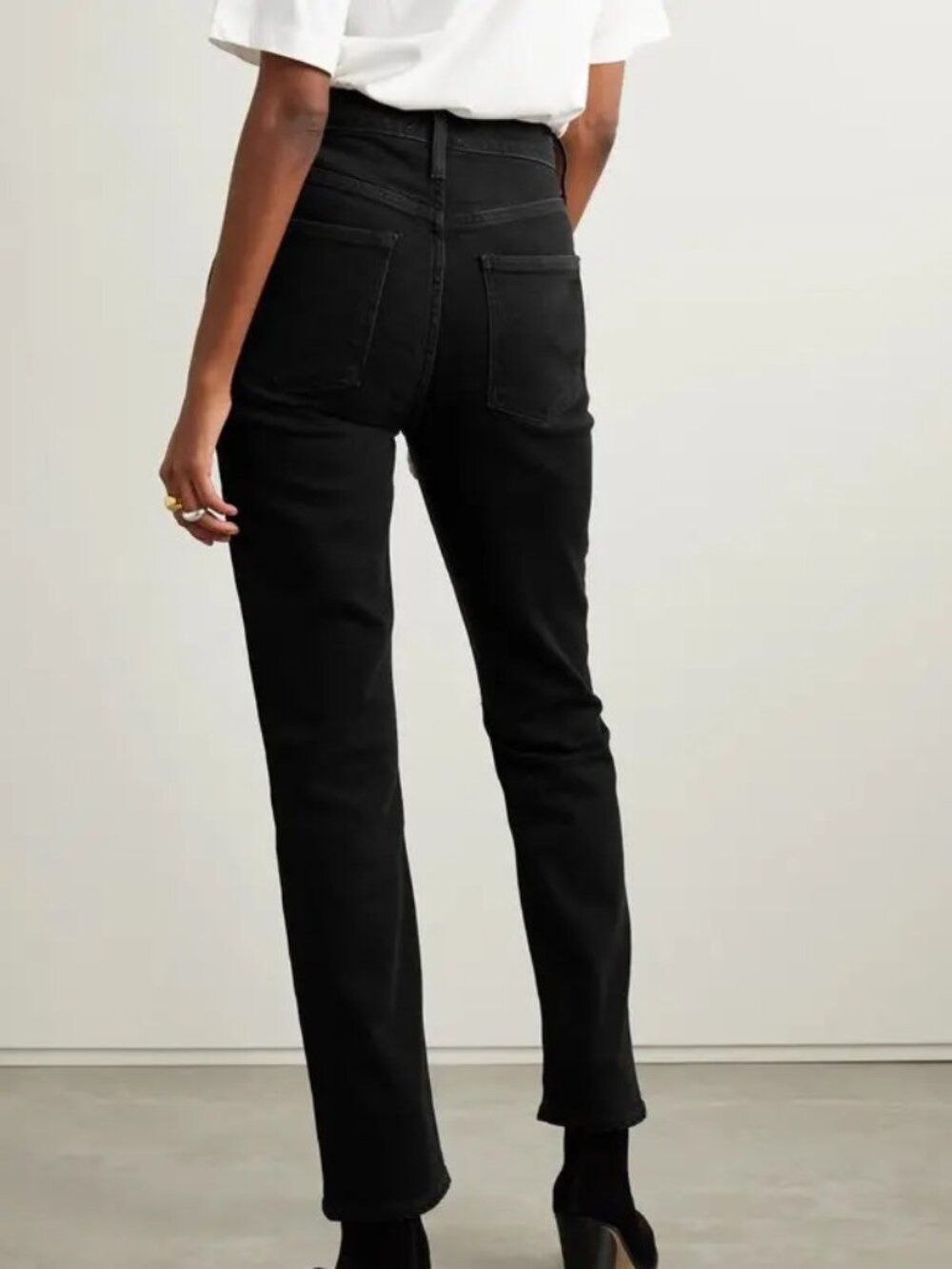 NWT $220 AGOLDE FREYA HIGH RISE SLIM JEANS IN BLACK SIZE W27 - Picture 2 of 11